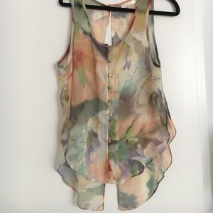 Millau floral sheer blouse